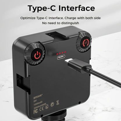 LED Draagbare Videolamp met Clip en Instelbare Tint