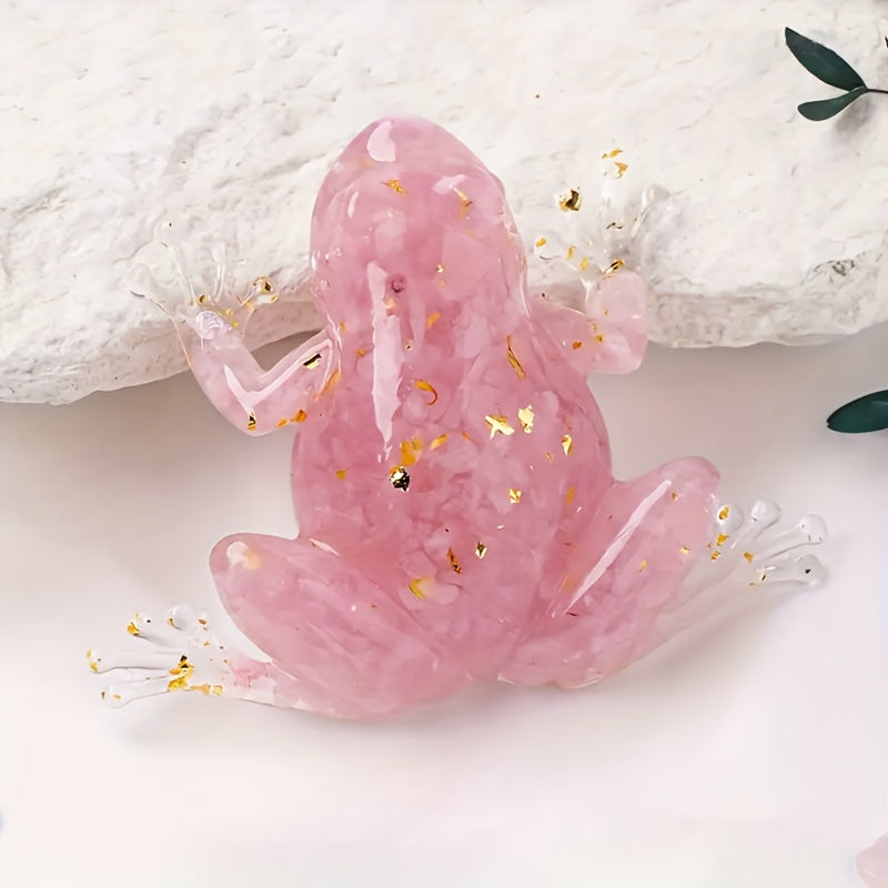 Kristallijm kikker – handgemaakt decoratief beeldje van massief kristal voor interieur en gifting