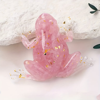 Kristallijm kikker – handgemaakt decoratief beeldje van massief kristal voor interieur en gifting