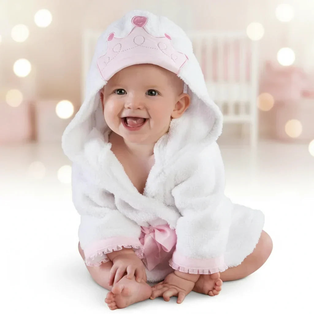 Zachte Babybadjas met Capuchon en Schattige Dierenoortjes