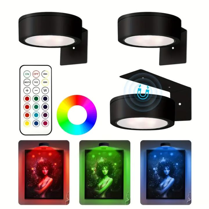 Draadloze LED Schilderijlamp Met Magnetische Bevestiging Voor Kunstwerken En Foto's
