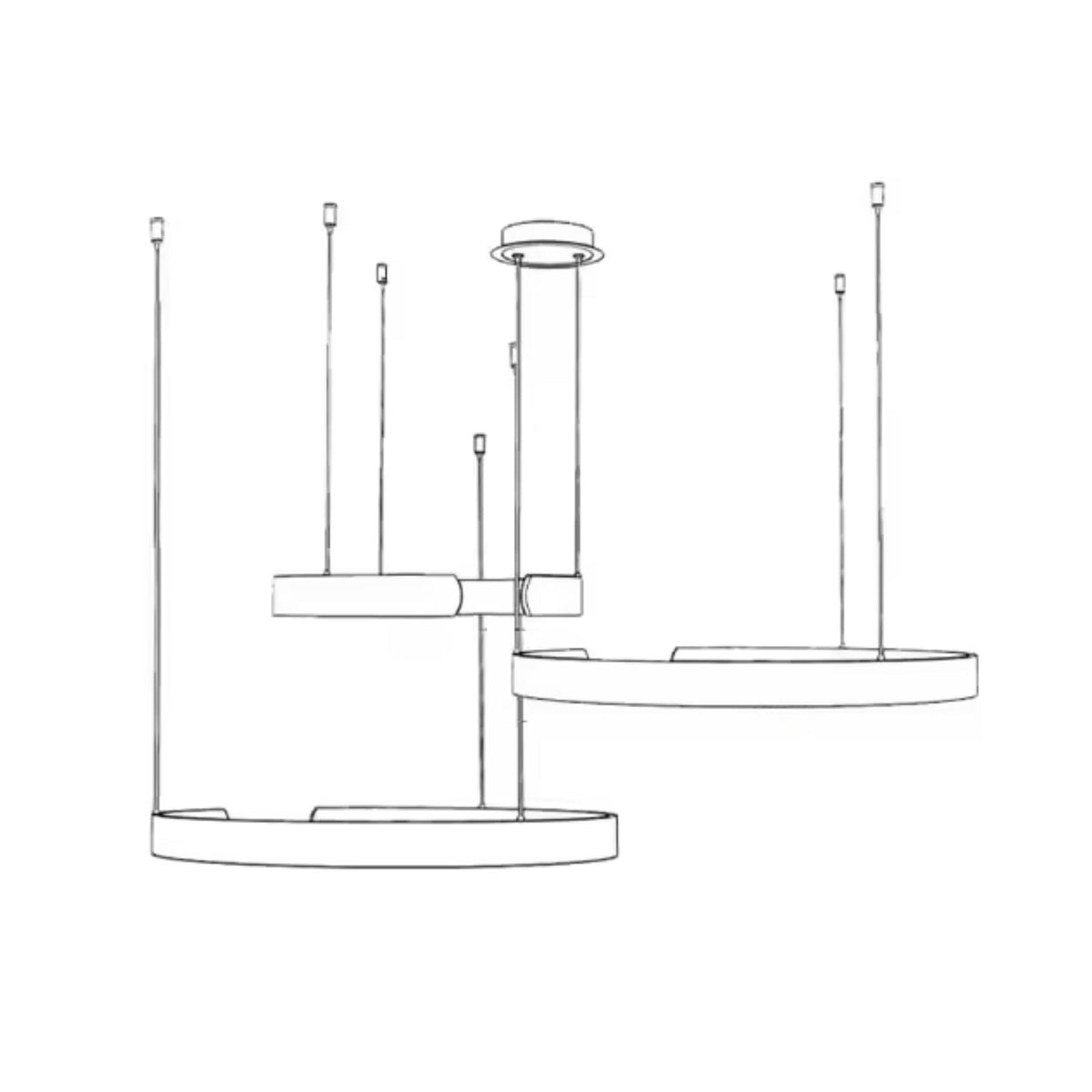 Moderne Ringvormige Hanglamp Met Geïntegreerde LED-Verlichting