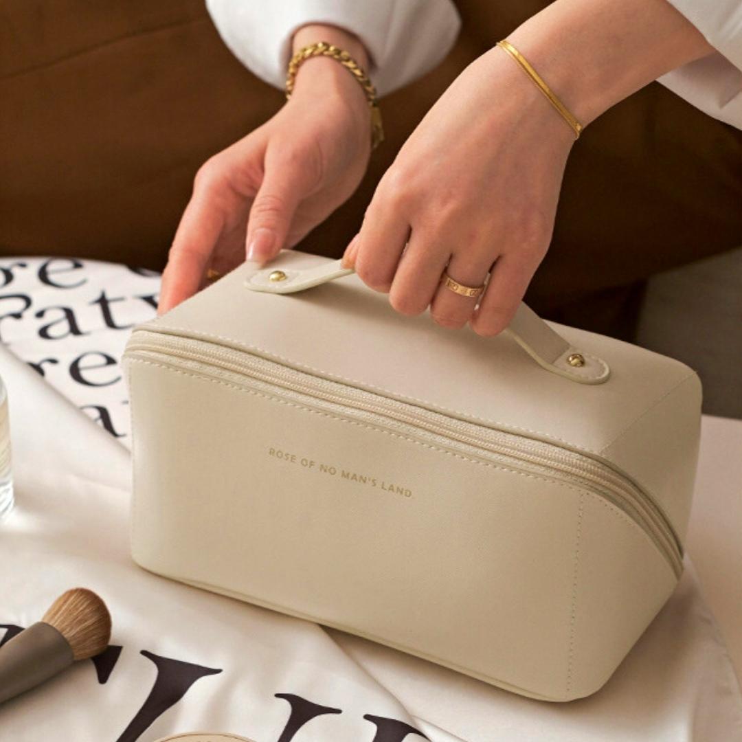 Luxe Beautycase van PU-Leer met Meerdere Opbergvakken