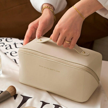 Luxe Beautycase van PU-Leer met Meerdere Opbergvakken
