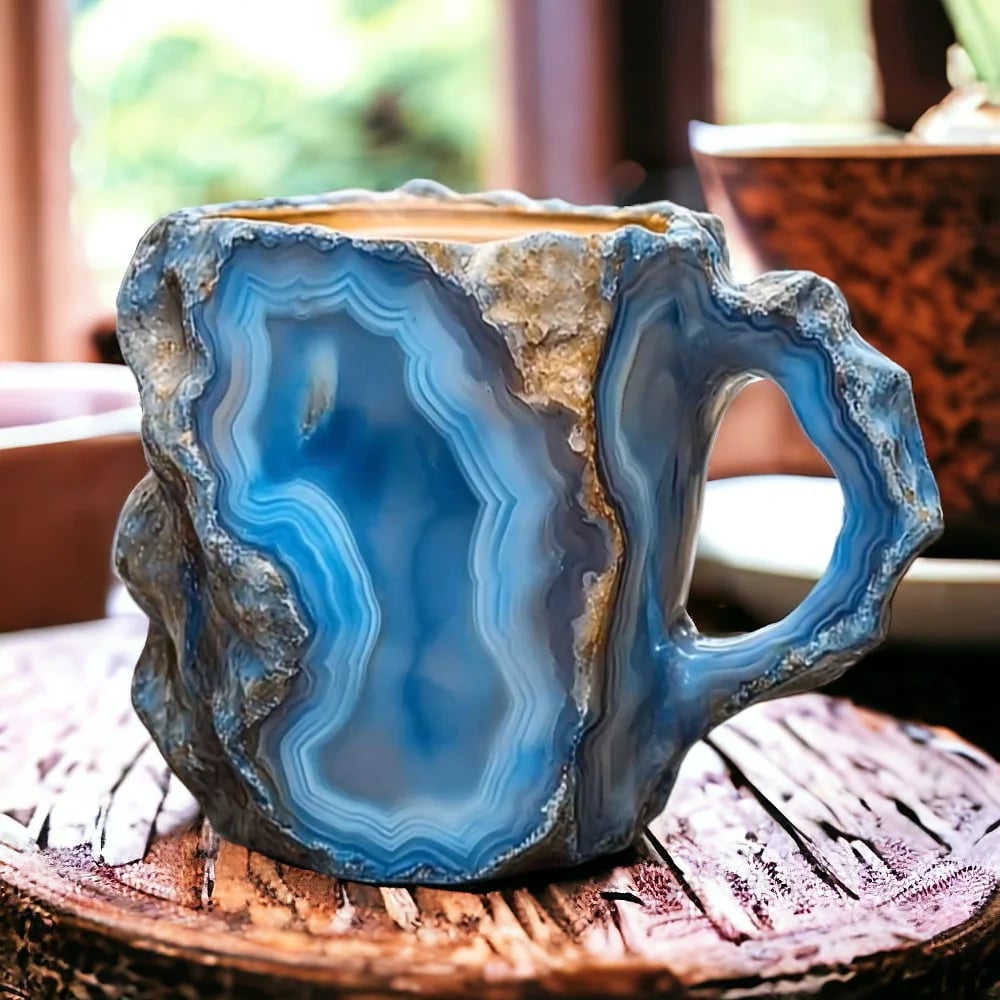 Kristallen Drinkmok Met Imitatie Mineraalstructuur En Extra Zachte Dagelijkse Warmtebeleving