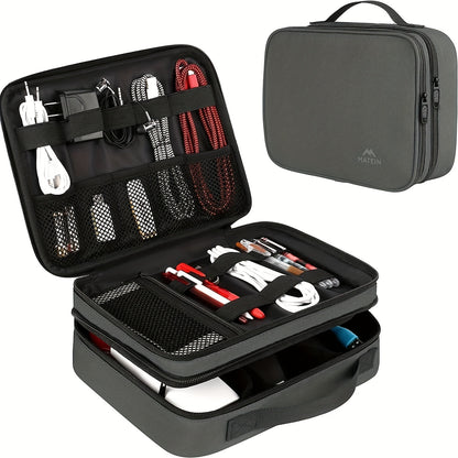 TechFlex Organizer Tas – Grote Heavy-Duty Reisopberger met Verstelbare Indeling & Kabelmanagement