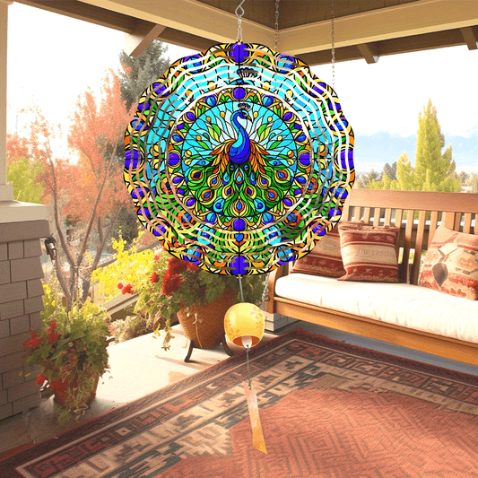Metalen Pauw Windspinner voor Buiten