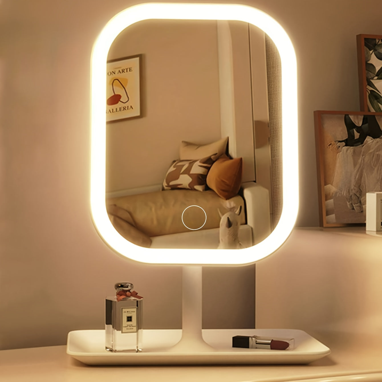 STNY LED Make-up Spiegel – Draagbaar & USB-oplaadbaar met Touch Control en 3 Lichtstanden