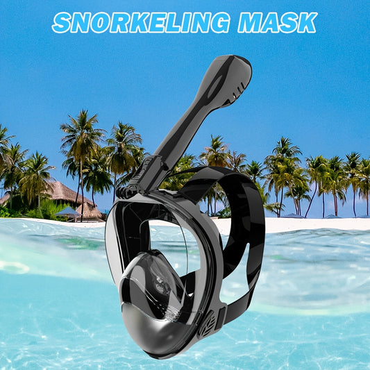 180° Panoramisch Snorkelmasker – Anti‑Condens & Droge Top voor Volwassen Snorkelaars