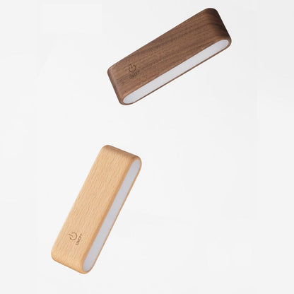 Draadloze LED Bureaulamp Van Massief Hout Met Magnetische Bevestiging