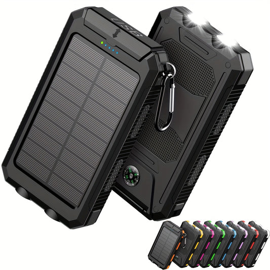 Solar Powerbank 8000mAh – Draagbare Noodstroom voor Outdoor en Reizen
