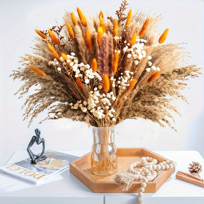 Herfst bloemstuk – 59 stuks kunstmatige pampasgras en baby's adem voor boho tafeldecoratie en seizoensaccenten