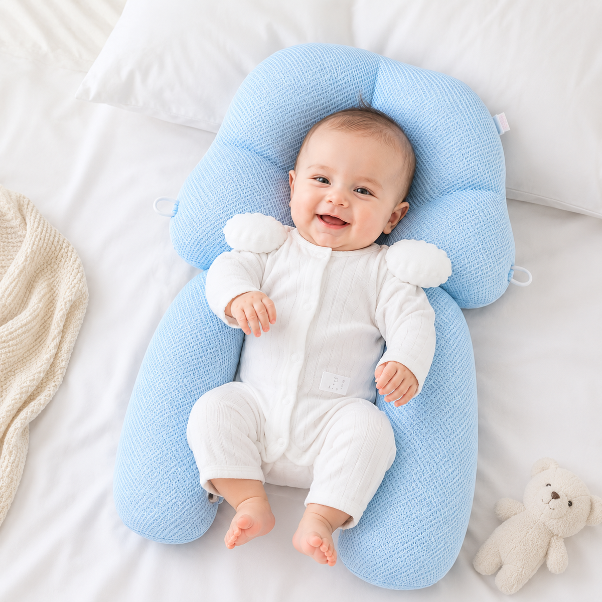 Ergonomisch Babykussen Met Zachte Ligzone En Omsluitende Randen
