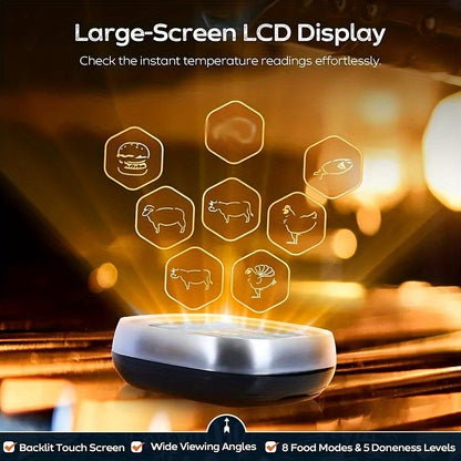 Altijd op Temperatuur – Digitale BBQ Thermometer met Dubbele Sonde & Touchscreen