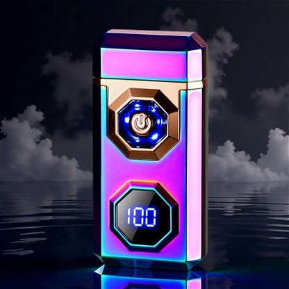 FlameCore Elektronische Plasma Aansteker – USB Oplaadbaar met LED Display & Zaklampfunctie
