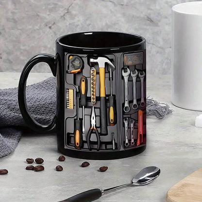 Keramische Mok Met Gereedschapsdesign Voor Koffie En Thee