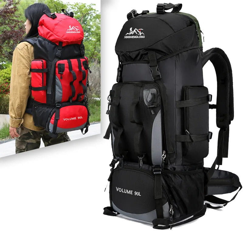 Waterdichte Wandelrugzak van 90 Liter voor Kamperen en Outdoor