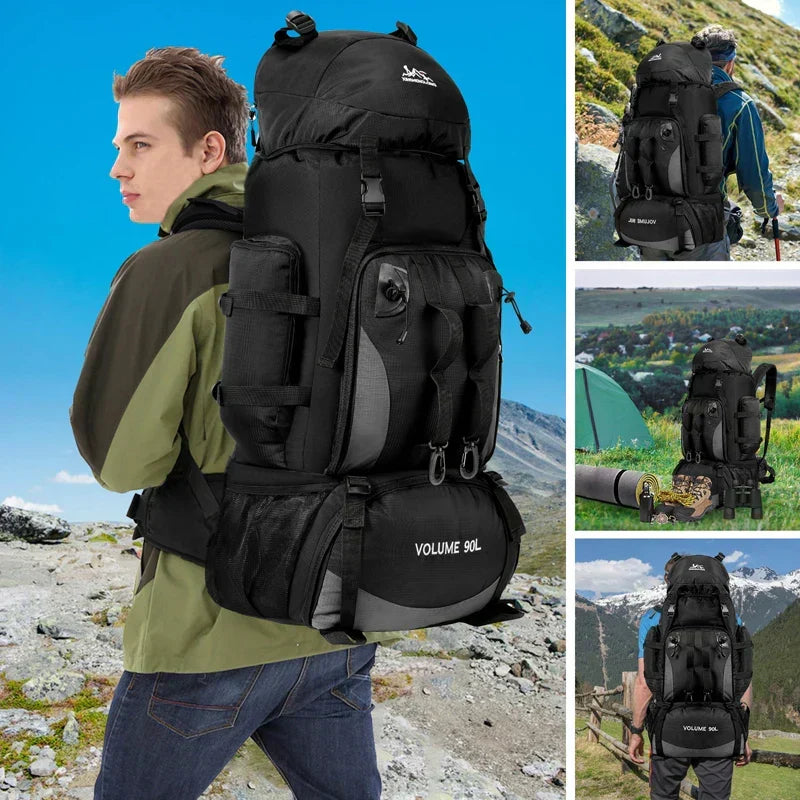 Waterdichte Wandelrugzak van 90 Liter voor Kamperen en Outdoor