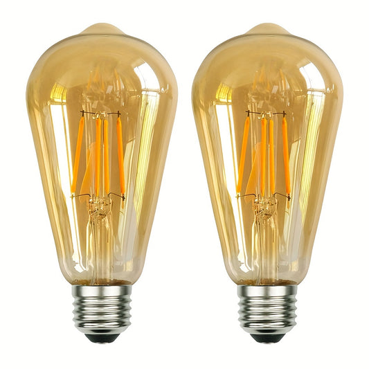 AmberGlow LED-buizen – Set van 2 Vintage Decorlampen