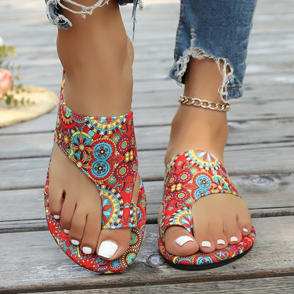Dames Sandalen – Sportieve Instappers met Bloemenprint