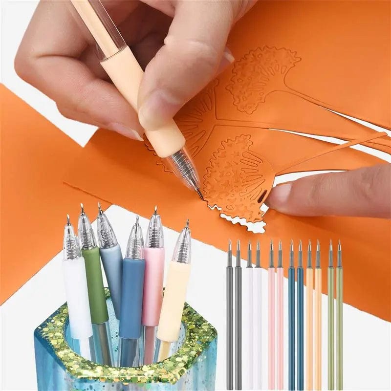 Precisie‑Snijset van 12 Stuks voor Creatieve Papier‑ en Stoffprojecten