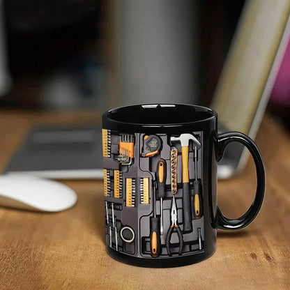 Keramische Mok Met Gereedschapsdesign Voor Koffie En Thee