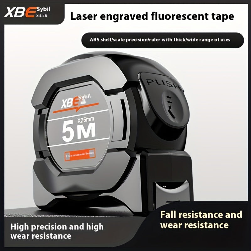 XBE FluoroLock Meetlint – Zelfvergrendelend Fluorescerend Staal voor Precisie & Duurzaamheid
