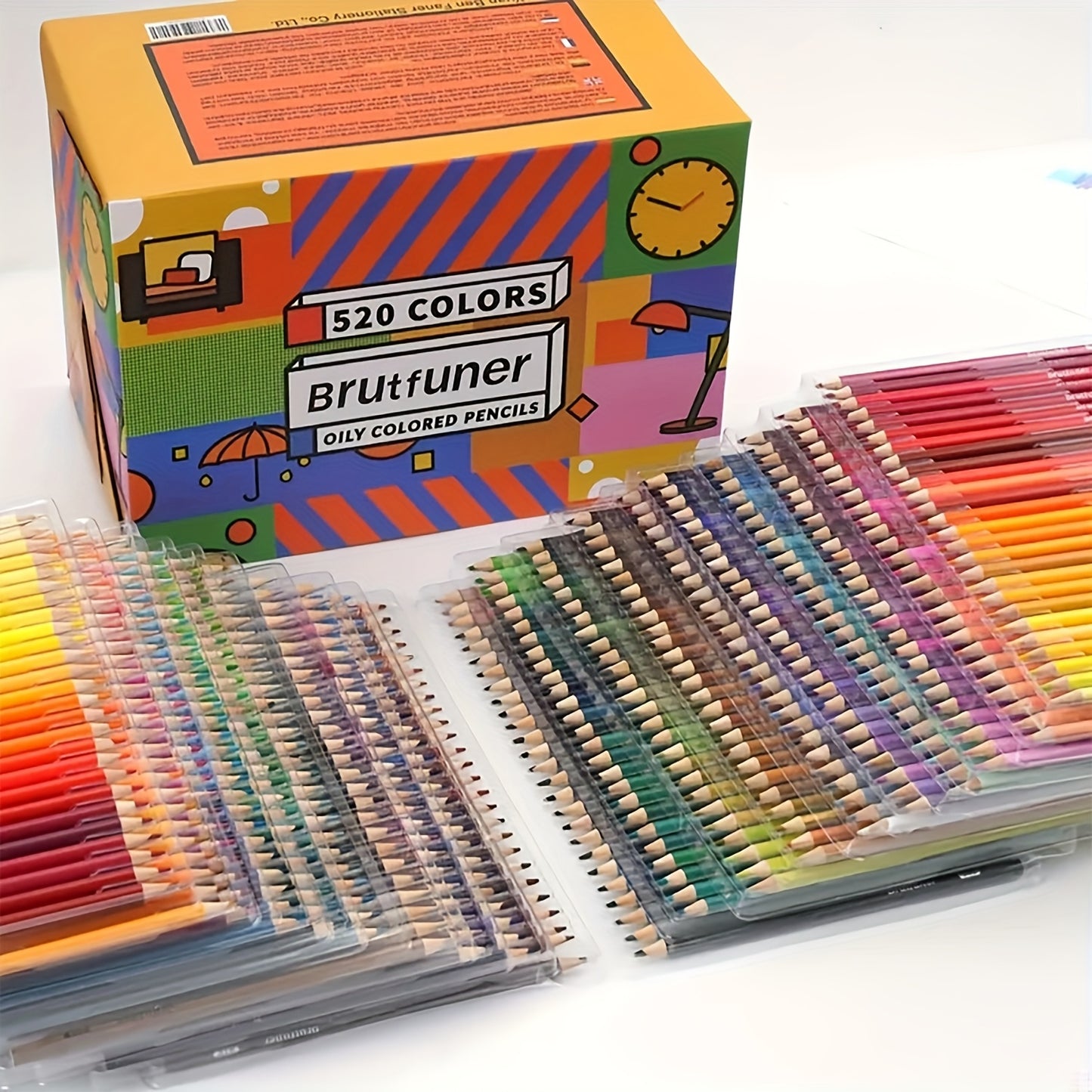 Olie-gebaseerde kleurpotlodenset – 72/180/520 stuks met zachte kern voor professioneel en creatief gebruik