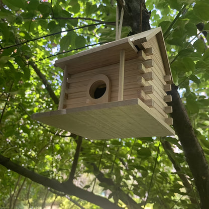 Handgemaakt Houten Vogelhuisje – Natuurlijk & Decoratief voor Kleine Vogels