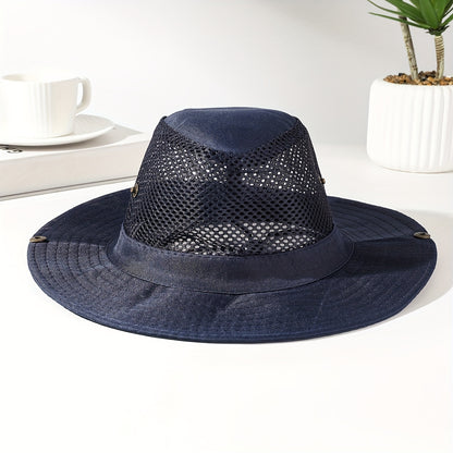 Casual Hoed met Grote Rand voor Buitenwerk