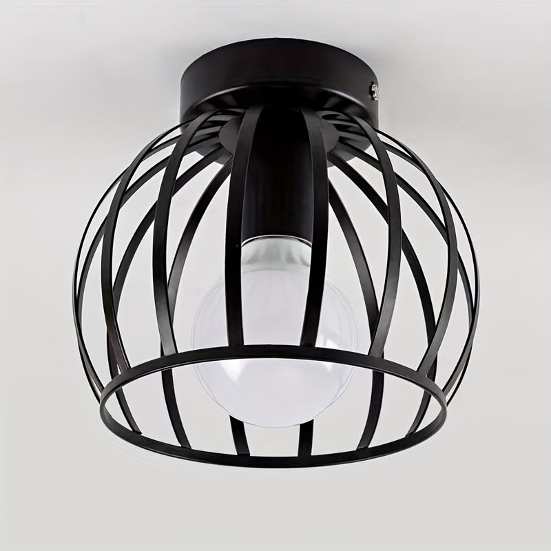 CageGlow Plafondlamp – Moderne Industriële Semi-Flushmount met E27 Fitting