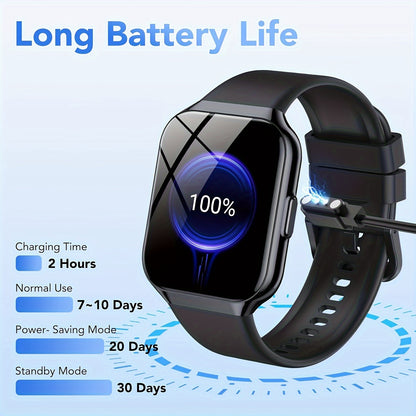 Smartwatch 1.96 inch waterdicht met sportmodi en slaapmonitoring