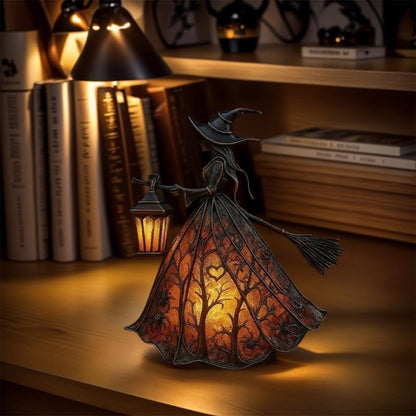 Halloween Lantaarn Met Sfeervol Licht En Decoratieve Vorm