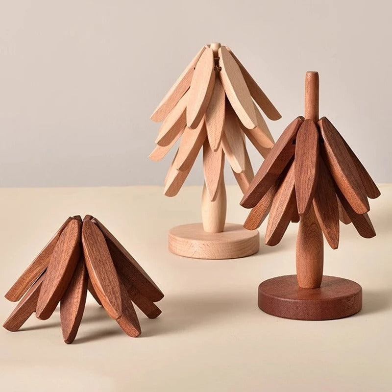 Handgemaakte Houten Onderzetters met Rustiek Design