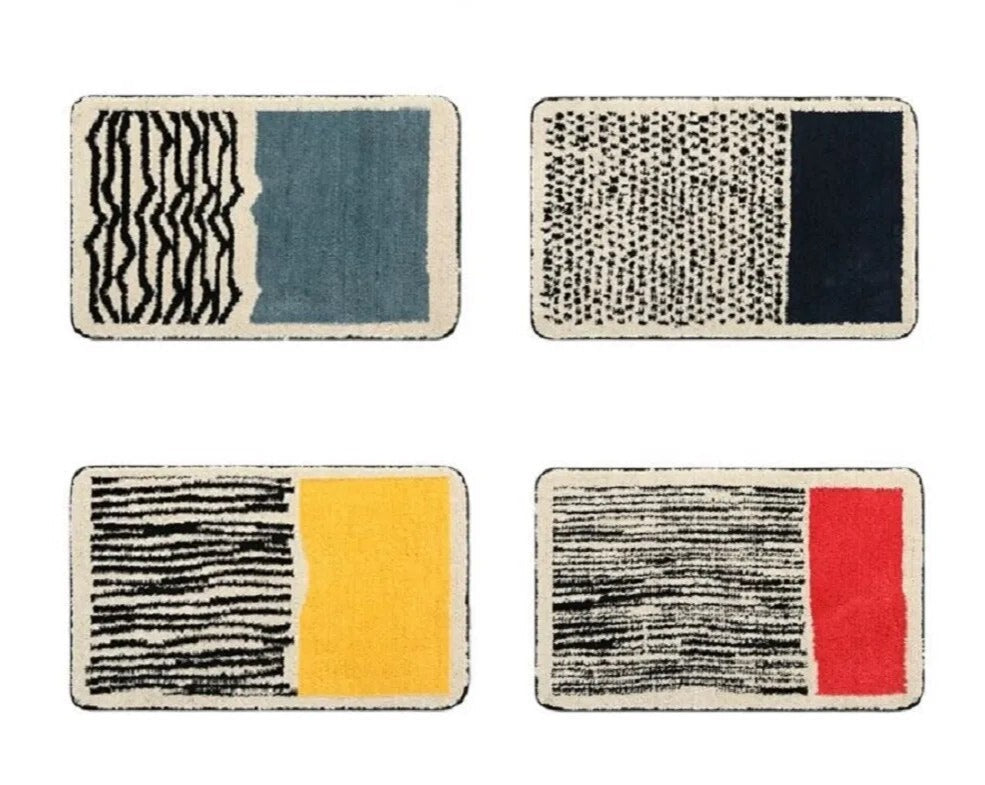 Luxe Handgemaakte Badmat Met Abstract Ontwerp