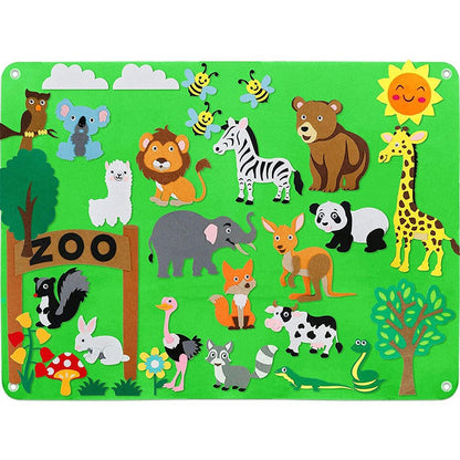 Educatief Viltbord voor Kinderen met Kleurrijke Speelfiguren