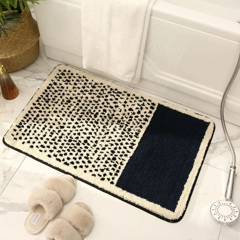 Luxe Handgemaakte Badmat Met Abstract Ontwerp