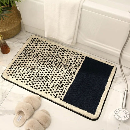 Luxe Handgemaakte Badmat Met Abstract Ontwerp