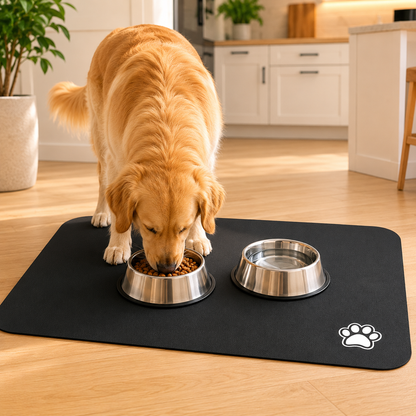 Absorberende Voerbakmat voor Honden en Katten met Antislip Onderkant