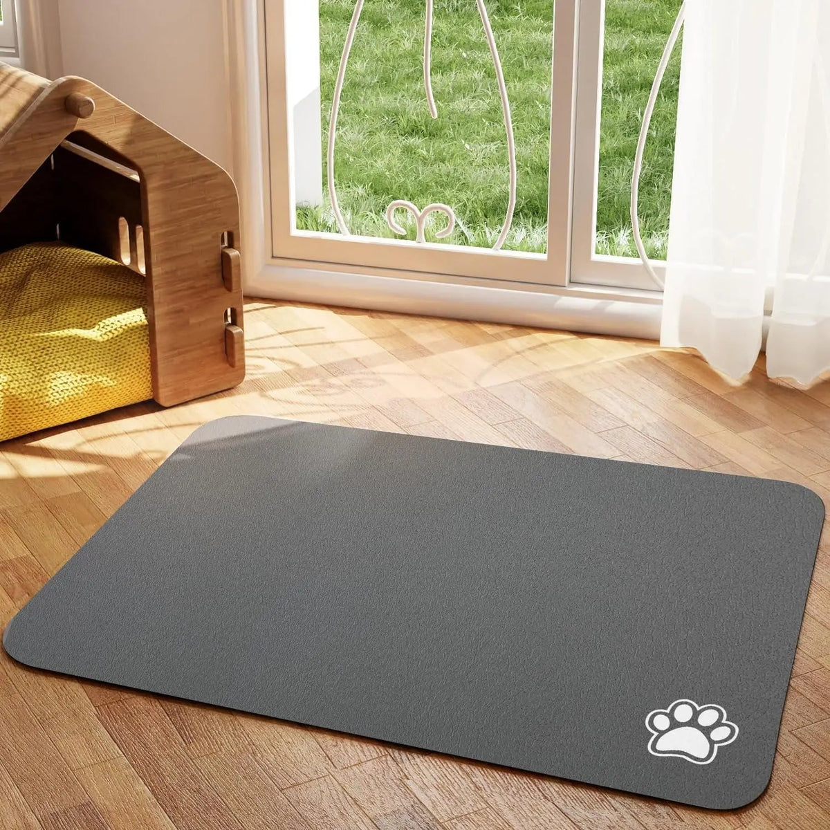 Absorberende Voerbakmat voor Honden en Katten met Antislip Onderkant