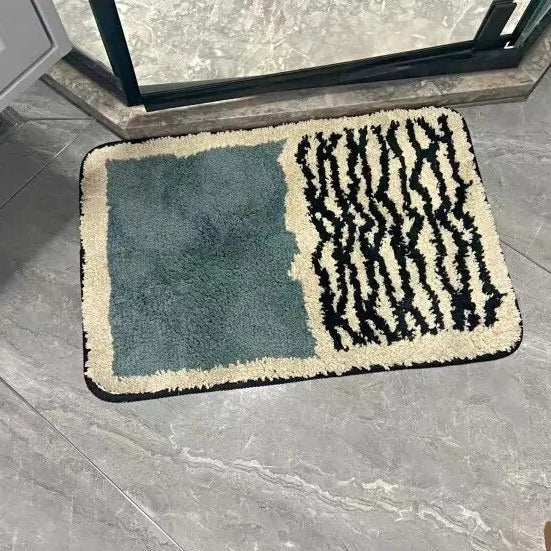 Luxe Handgemaakte Badmat Met Abstract Ontwerp