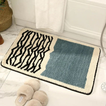 Luxe Handgemaakte Badmat Met Abstract Ontwerp