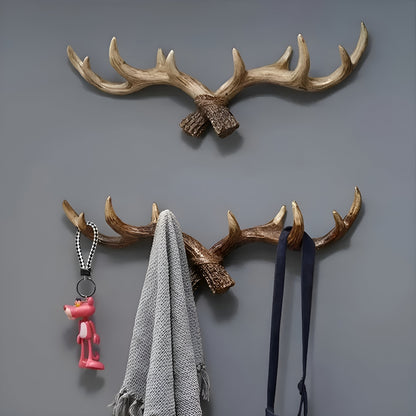 Vintage Wandhaak Met Gewei Design
