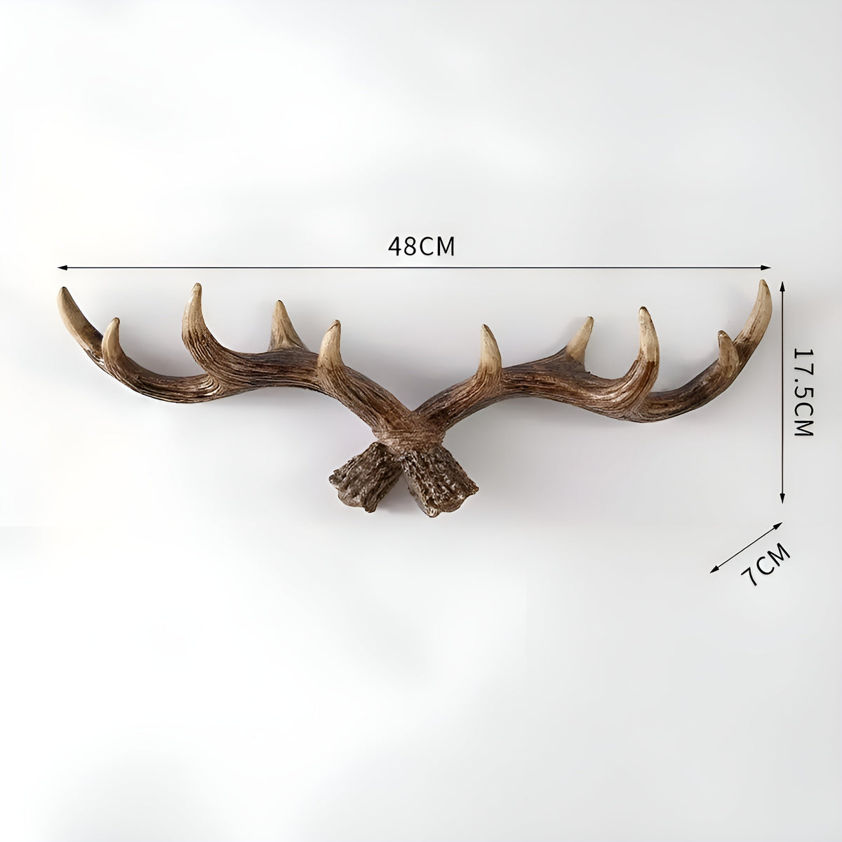 Vintage Wandhaak Met Gewei Design