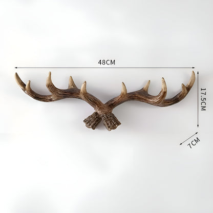 Vintage Wandhaak Met Gewei Design