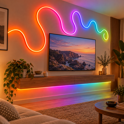 Slimme RGB LED Neonstrip met Appbediening en Muzieksynchronisatie