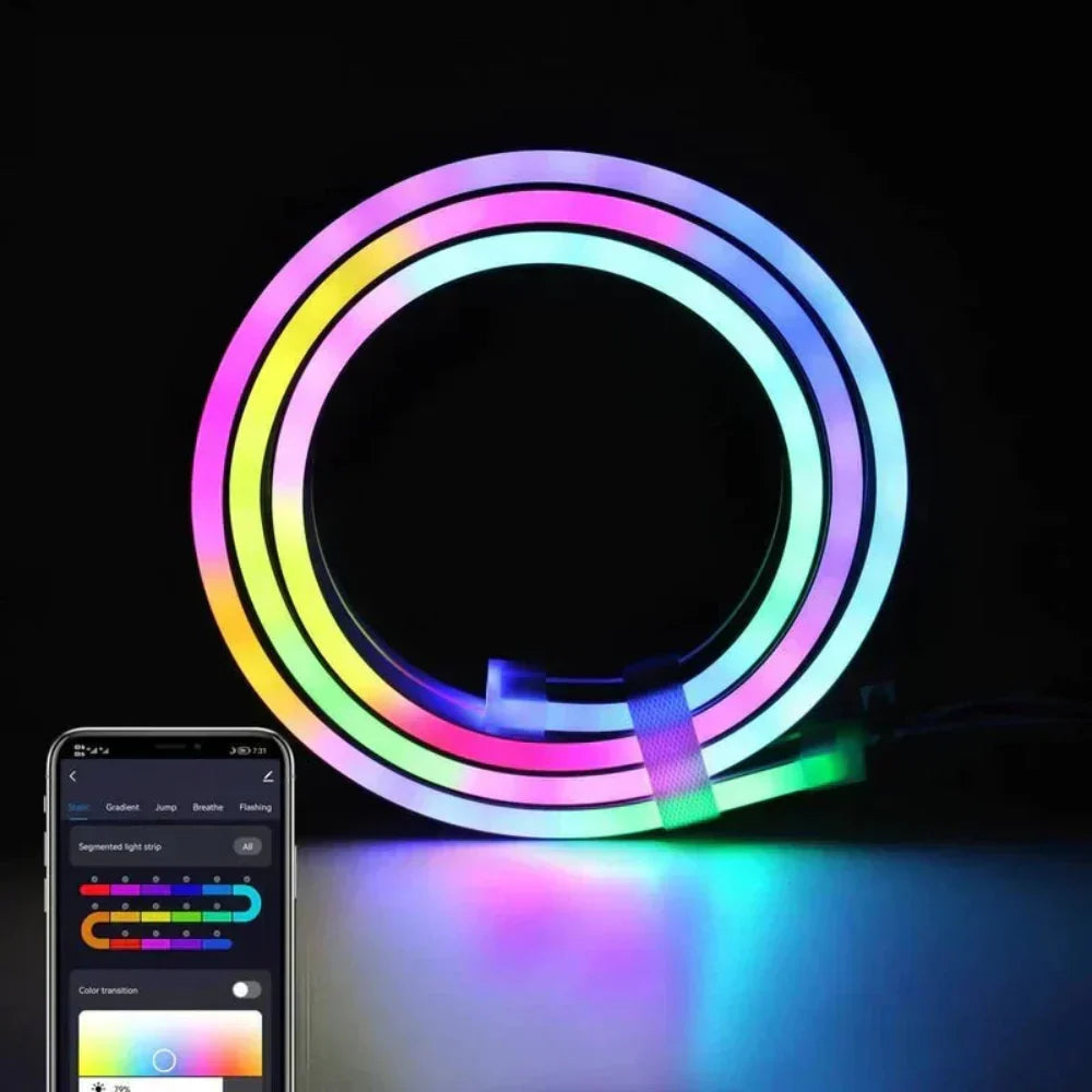 Slimme RGB LED Neonstrip met Appbediening en Muzieksynchronisatie