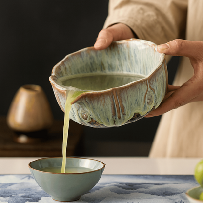 Complete Matcha Theeset Met Keramische Kom En Bamboe Accessoires
