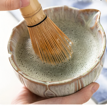 Complete Matcha Theeset Met Keramische Kom En Bamboe Accessoires