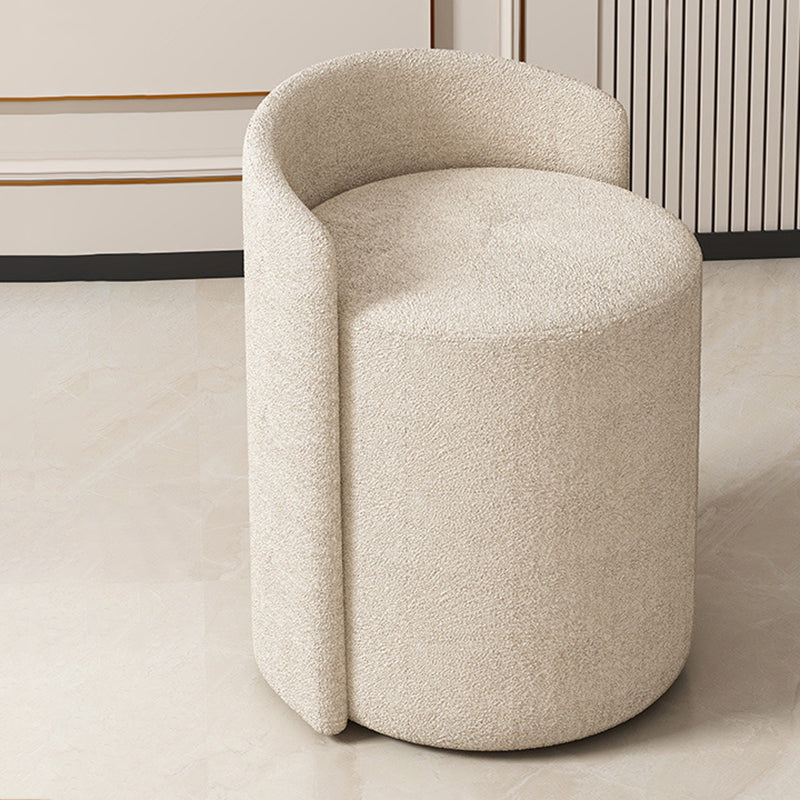 Ronde make-upkruk met rugleuning en keuze uit twee bekledingen